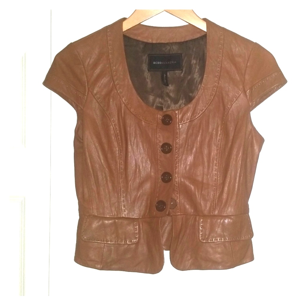Leather Bcbgmaxazria Blazer 100 Leather
